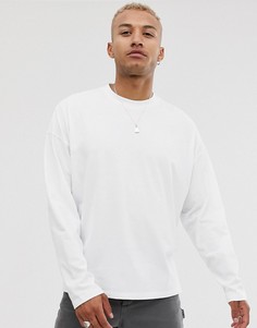 Белый oversize-лонгслив с разрезами ASOS DESIGN - Белый