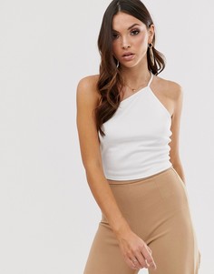 Белый асимметричный топ на одно плечо с бретелькой ASOS DESIGN - Белый