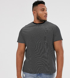 Черная футболка в полоску New Look Plus - Черный