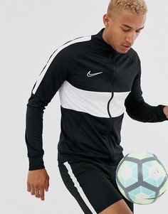 Черная спортивная куртка с белой вставкой Nike Football Dri-FIT Academy