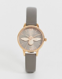 Часы с кожаным ремешком Olivia Burton OB16AM148 Bee - Серый