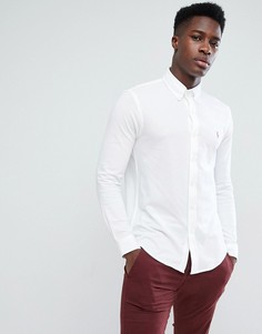 Белая приталенная рубашка из пике с логотипом в виде игрока в поло Polo Ralph Lauren - Белый