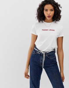 Футболка с круглым вырезом и логотипом Tommy Jeans - Белый