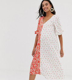 Платье миди с принтом ASOS DESIGN Maternity - Мульти