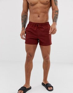 Красно-оранжевые короткие шорты для плавания ASOS DESIGN - Синий