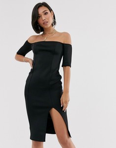 Облегающее платье миди ASOS DESIGN - Черный