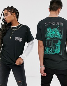 Футболка с принтом Reclaimed Vintage Unisex - Черный