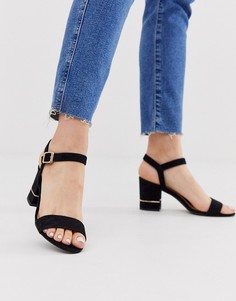 Черные босоножки на блочном каблуке New Look - Черный
