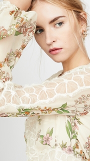 Giambattista Valli V Neck Floral Detail Dress