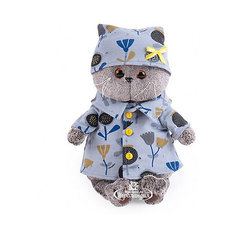 Мягкая игрушка Budi Basa Кот Басик в голубой пижаме в цветочек, 22 см