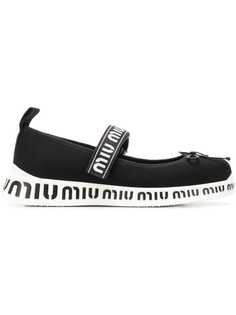 Miu Miu балетки в спортивном стиле