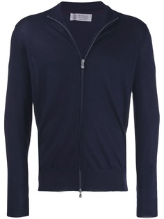 Brunello Cucinelli кардиган тонкой вязки на молнии