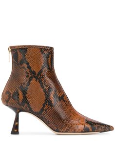 Jimmy Choo Kix 65mm snake-effect boots