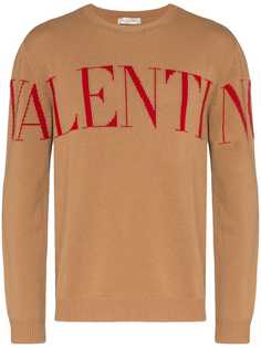 Valentino кашемировый джемпер с логотипом