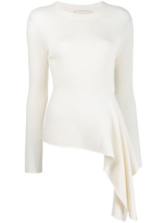 3.1 Phillip Lim asymmetric ribbed knitted top