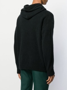 Laneus knitted long-sleeved hoodie