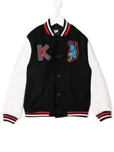 Kenzo Kids embroidered patch bomber jacket