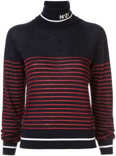 Nº21 striped turtle neck sweater