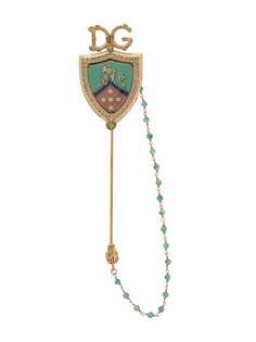 Dolce & Gabbana enamel lion logo brooch