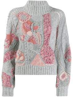 Alberta Ferretti contrast knit sweater