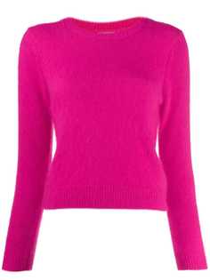 Bellerose round neck fuzzy knit sweater