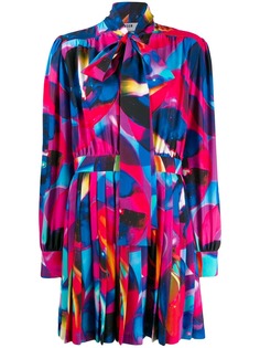 MSGM платье мини с бантом и принтом