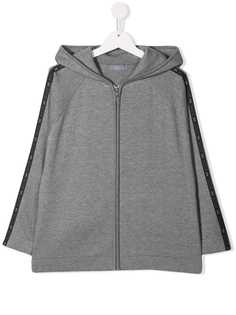 Baby Dior TEEN logo trim hoodie