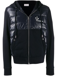 Moncler logo patch padded hoodie