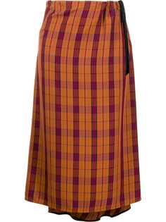 McQ Alexander McQueen high waisted check print skirt