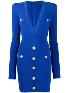 Balmain knitted button mini dress