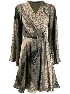 Etro платье мини с длинными рукавами