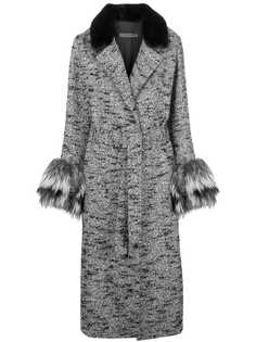 Simonetta Ravizza fur detail belted coat