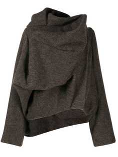Rick Owens куртка асимметричного кроя оверсайз