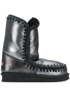 Mou MOU FW101000C ESKIMO BOOT 24CM LE MGBLK Leather/Fur/Exotic Skins->Leather