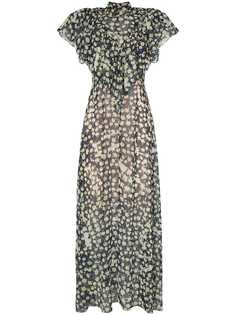 Preen By Thornton Bregazzi платье макси с цветочным принтом и оборками