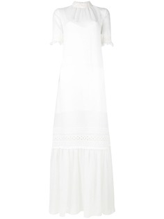 McQ Alexander McQueen длинное платье с кружевом