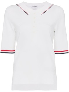 Thom Browne рубашка-поло с контрастными полосками