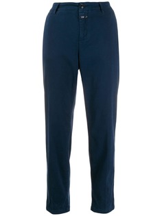 Closed cropped straight-leg trousers