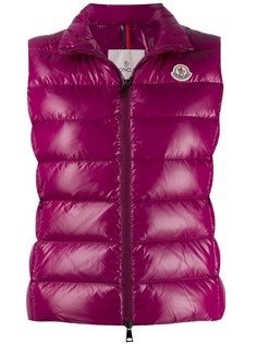 Moncler logo patch padded gilet