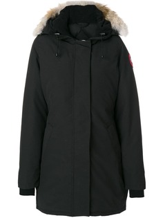 Canada Goose пальто с отделкой мехом на капюшоне