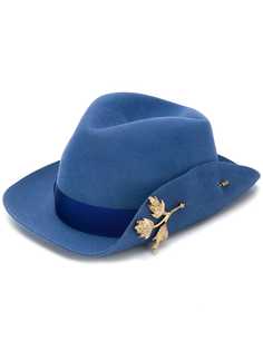Borsalino pin embellished Fedora hat