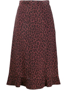 A.P.C. юбка с леопардовым принтом