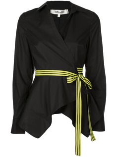 Diane von Furstenberg рубашка Leah асимметричного кроя с запахом