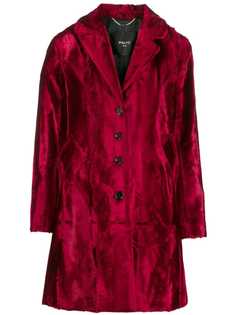 Paltò single-breasted velvet coat