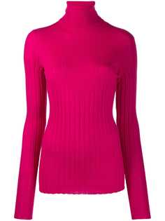 Nude roll neck knitted top