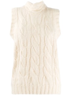 Prada cable knit vest