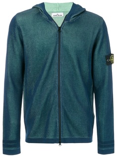 Stone Island zipped logo hoodie