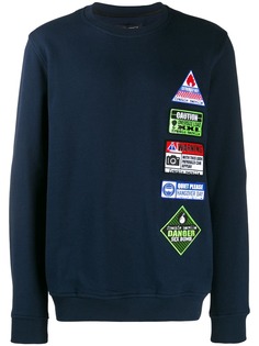 Frankie Morello Warning embroidered sweatshirt