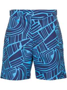 Frescobol Carioca Tidal print swim shorts