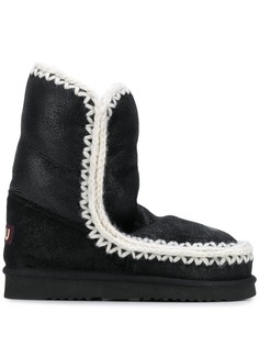 Mou MOU FW101023B ESKIMO 24 CROSS STITCH CBKG Leather/Fur/Exotic Skins->Leather